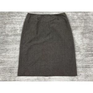 Apt 9 Skirt Womens 10 Brown Pencil Polyester Blend Knee Length Casual